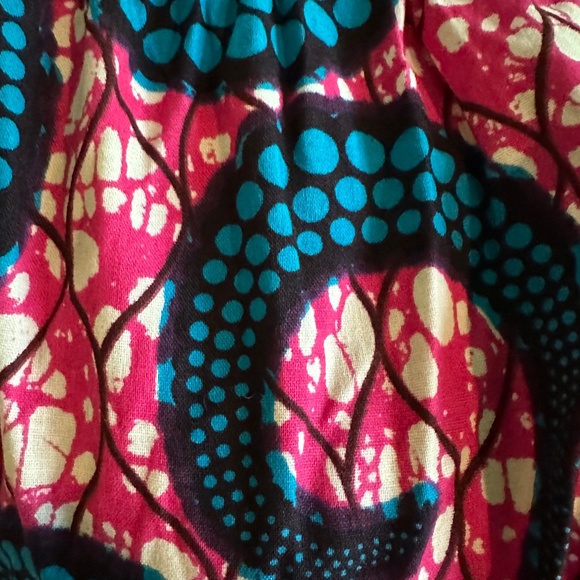 ÖFUURË African Print Off-Shoulder Mini Dress L/XL - Picture 2 of 8